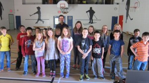 Ari & students, post presentation